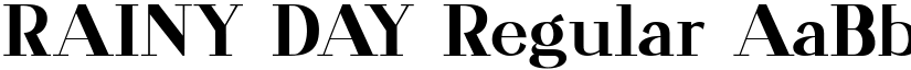 RAINY DAY Regular font