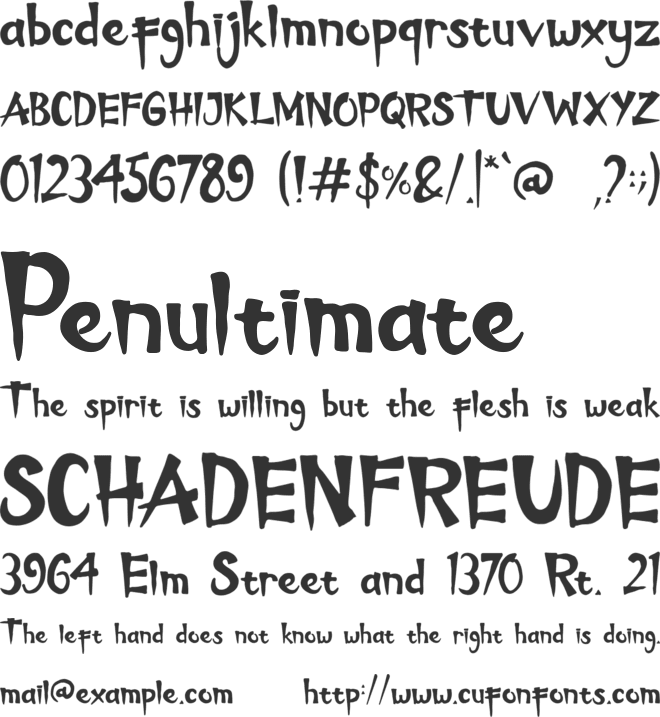 TAKOYAKI font preview