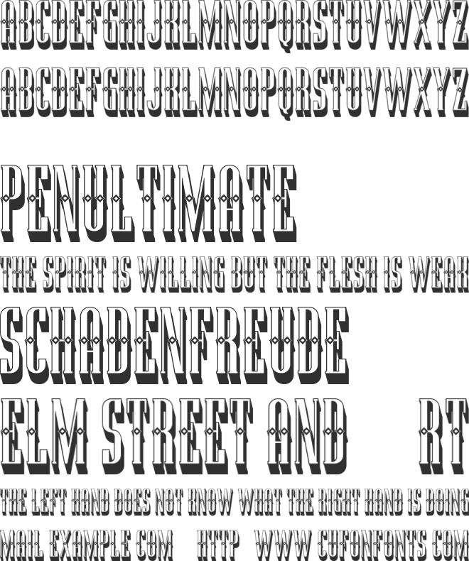 Scorpions font preview