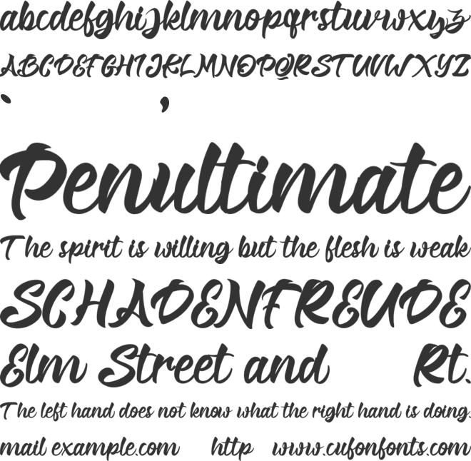 Mondou font preview