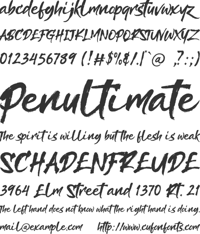 Kaishou font preview