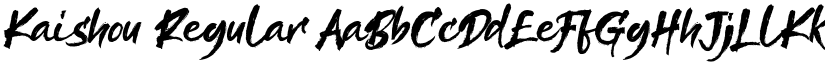Kaishou Regular font