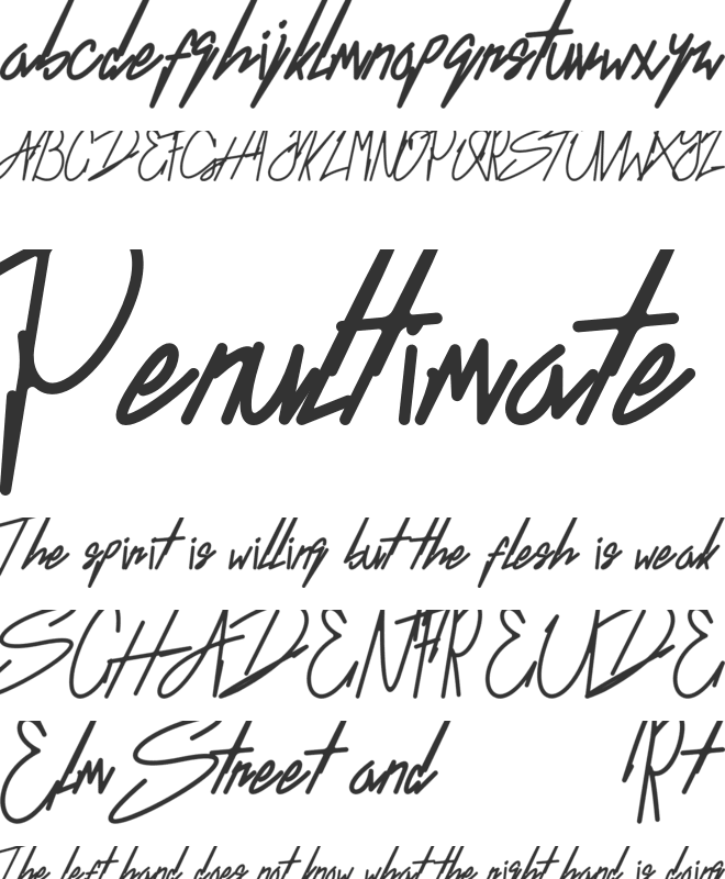 Thescound font preview