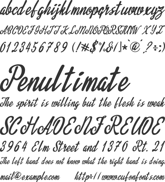 Qadisah (personal use) font preview