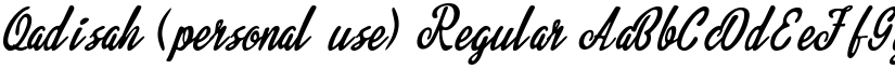 Qadisah (personal use) Regular font