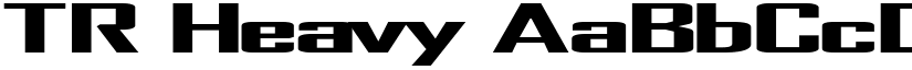 TR Heavy font