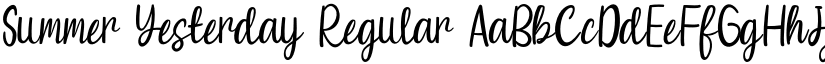 Summer Yesterday Regular font
