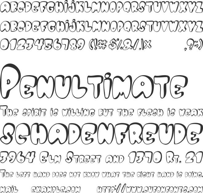 PACK-MAN font preview