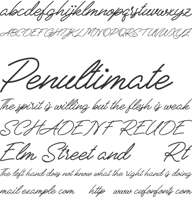 Reffinaya FREE font preview