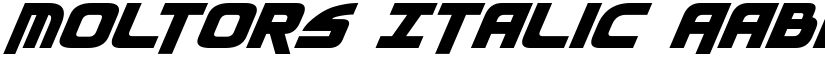 Moltors Italic font