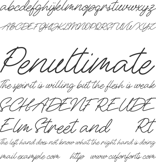 Romanticas FREE font preview