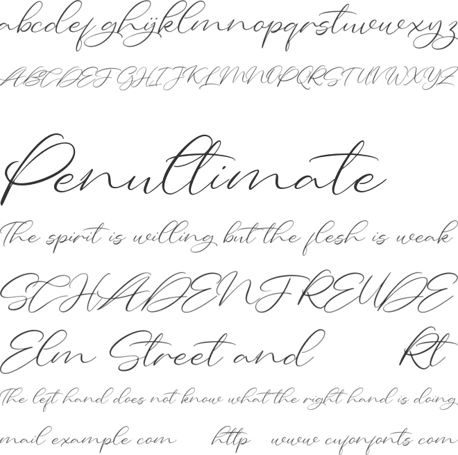 Amalluna FREE font preview