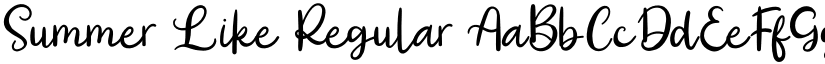 Summer Like Regular font