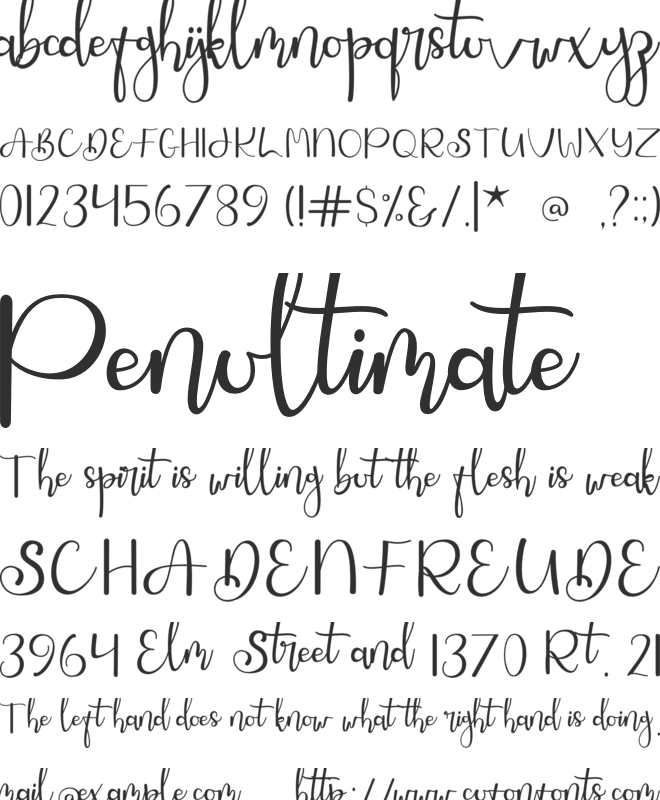 Songs Style font preview