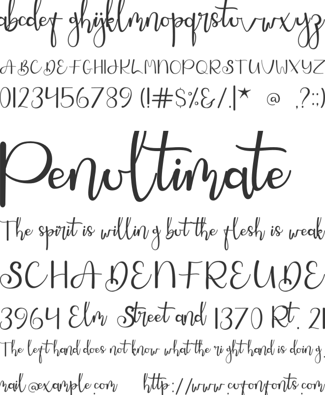 Songs Style font preview