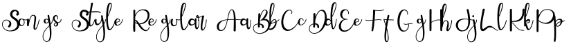Songs Style Regular font