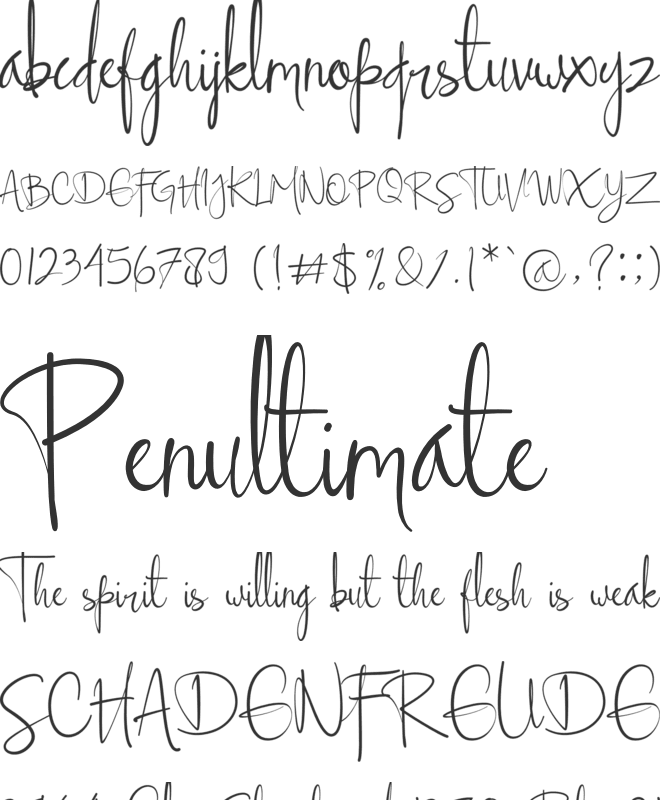 Ellyshabeth font preview
