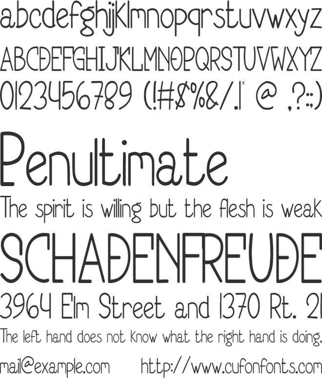 Second Date font preview