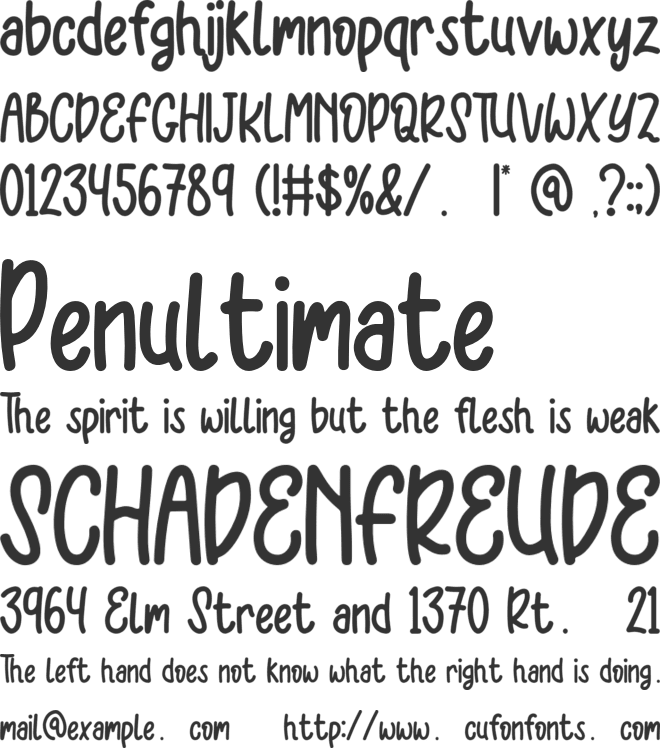 Unicorn Toys font preview