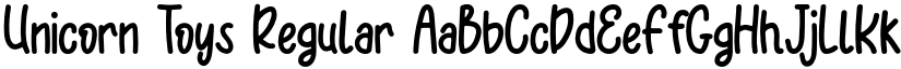 Unicorn Toys Regular font