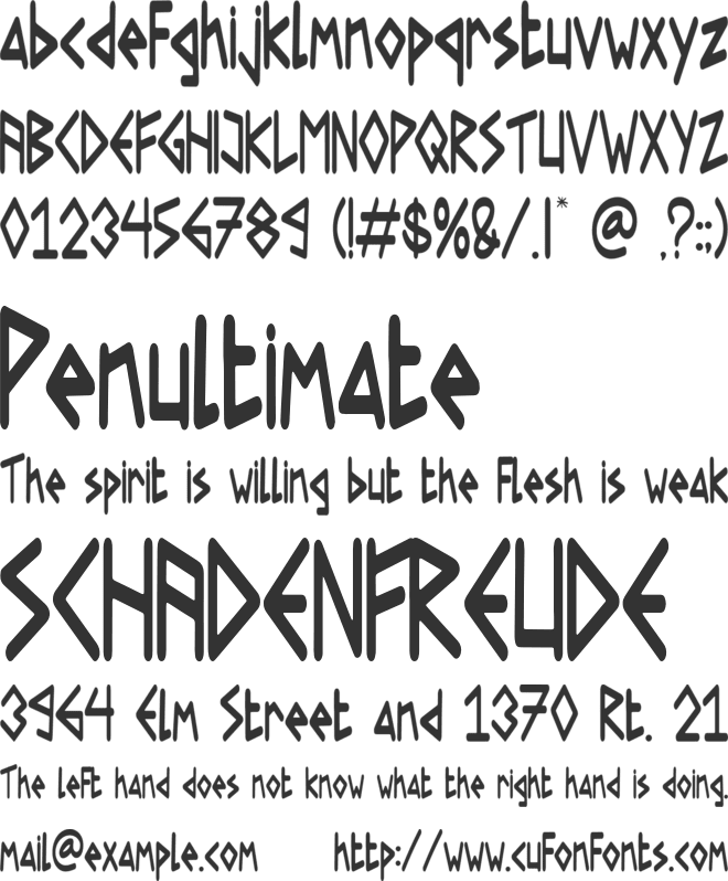 Roronoa font preview