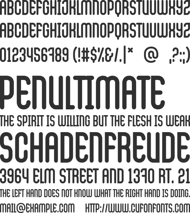 Cactron font preview