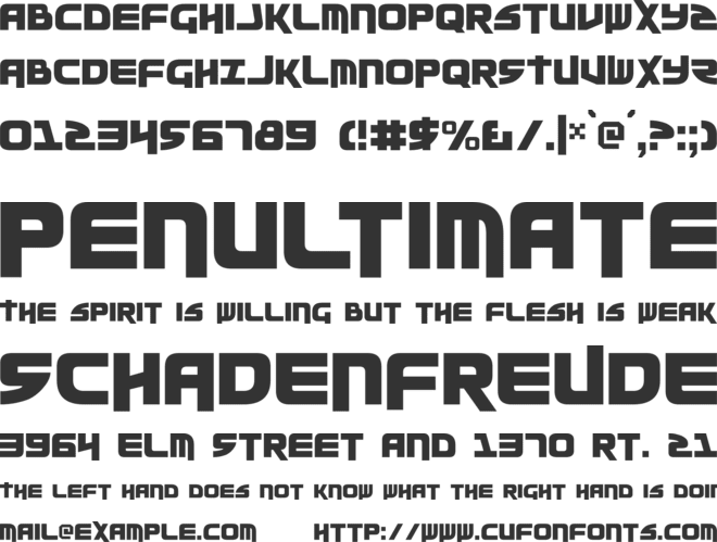 Moltors font preview