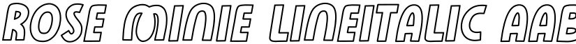 Rose Minie LineItalic font