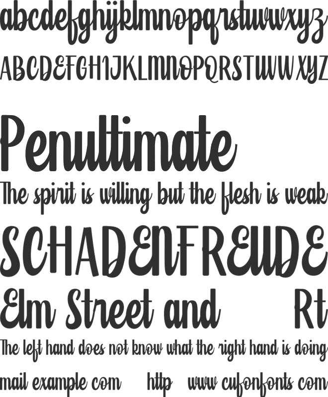 Suballie FREE font preview