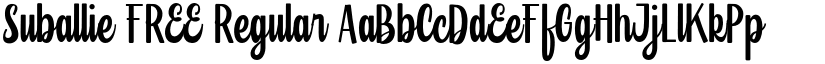 Suballie FREE Regular font