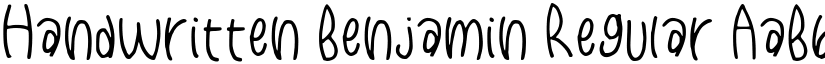 Handwritten Benjamin Regular font