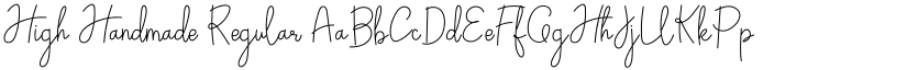 High Handmade Regular font