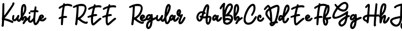 Kubite FREE Regular font