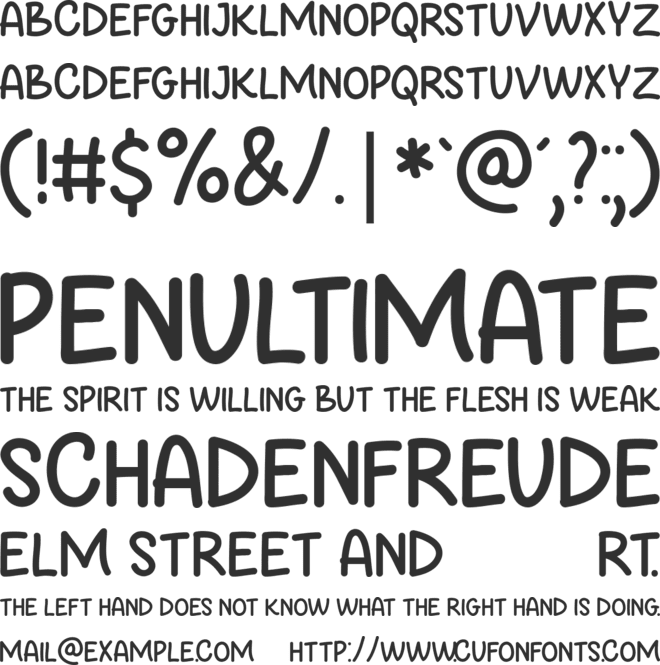 Be Honest font preview