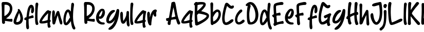 Rofland Regular font