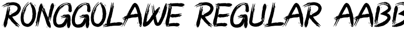 RONGGOLAWE Regular font