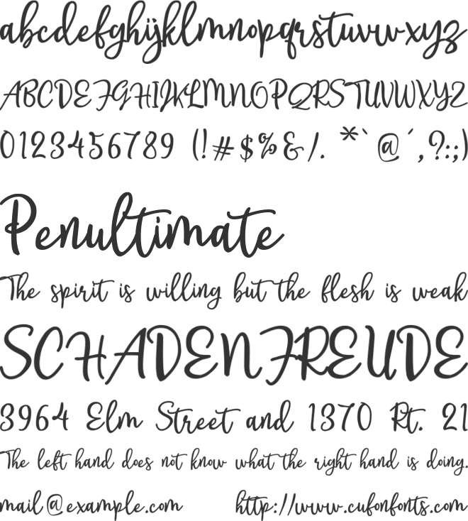 Lovalov font preview