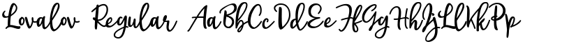 Lovalov font download