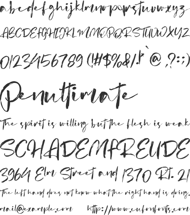 Aliters font preview