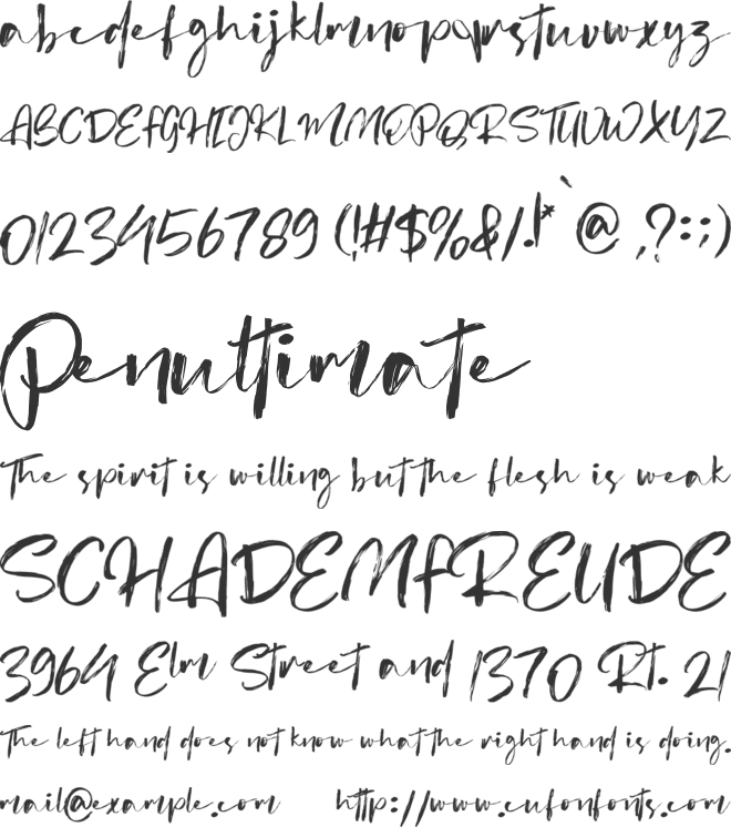 Aliters font preview