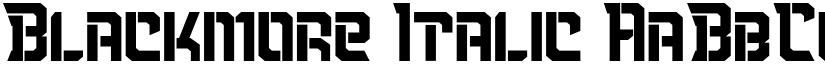 Blackmore Italic font