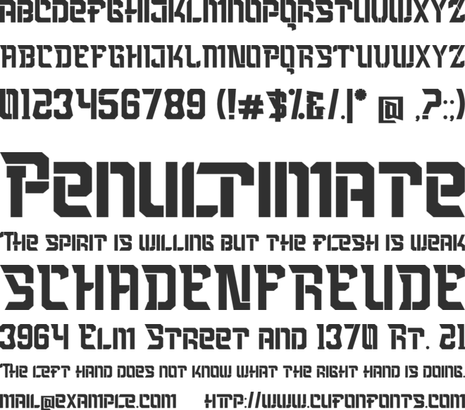 Blackmore font preview