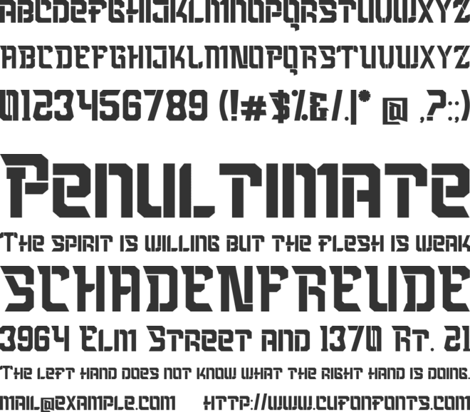 Blackmore font preview