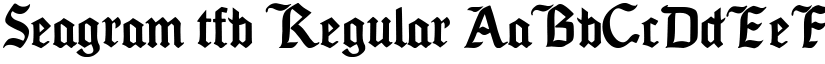 Seagram tfb Regular font