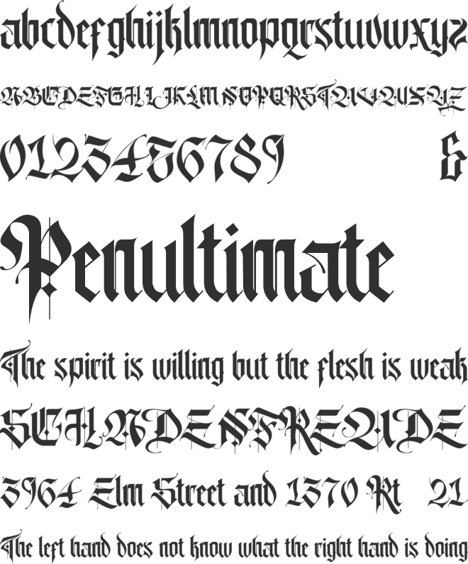 Lordish font preview