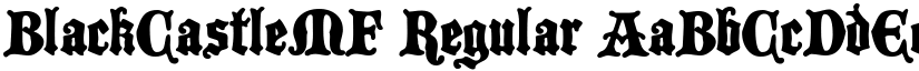 BlackCastleMF Regular font