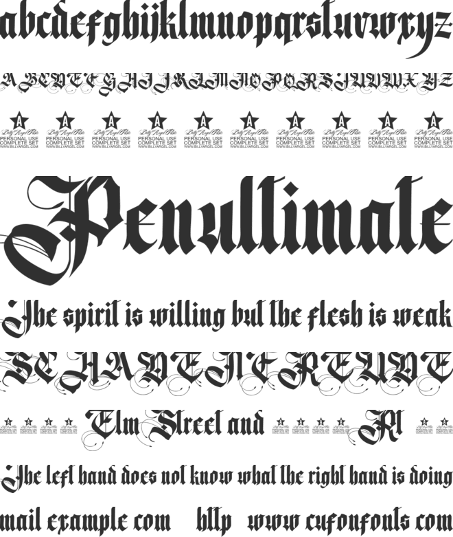 Magnificent Personal Use font preview