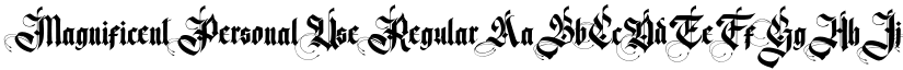 Magnificent Personal Use Regular font