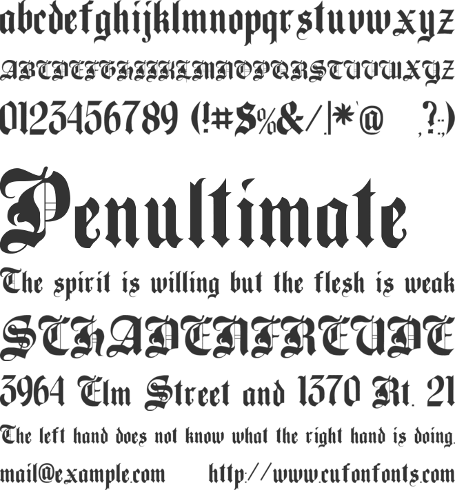 Beckett font preview