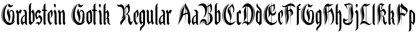 Grabstein Gotik Regular font